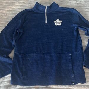 Fanatics Blue Toronto Maple Leaf Zip-Up Sweater